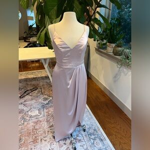 Blush Pink satin tulip dress